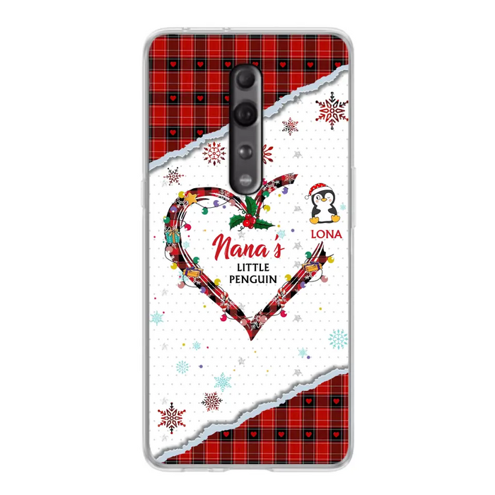 Personalized Christmas Nana Phone Case - Gift Idea For Grandma - Upto 10 Penguins - Case For Oppo/Xiaomi/Huawei