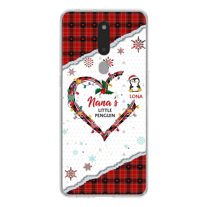 Personalized Christmas Nana Phone Case - Gift Idea For Grandma - Upto 10 Penguins - Case For Oppo/Xiaomi/Huawei