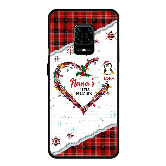 Personalized Christmas Nana Phone Case - Gift Idea For Grandma - Upto 10 Penguins - Case For Oppo/Xiaomi/Huawei