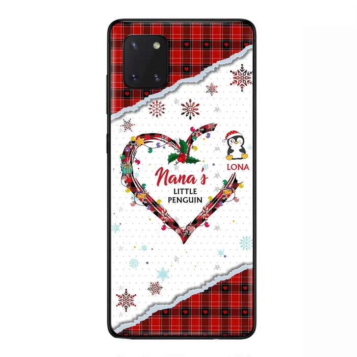 Personalized Christmas Nana Phone Case - Gift Idea For Grandma - Upto 10 Penguins -  Case For iPhone/Samsung