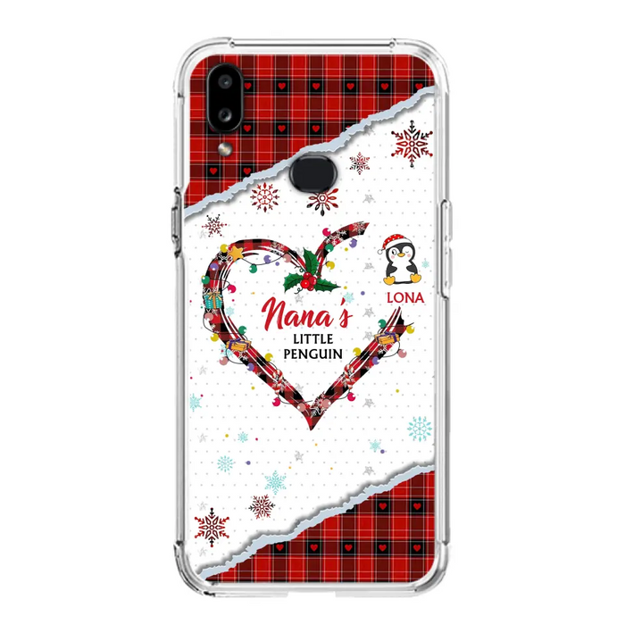 Personalized Christmas Nana Phone Case - Gift Idea For Grandma - Upto 10 Penguins -  Case For iPhone/Samsung