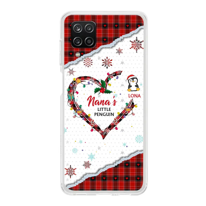 Personalized Christmas Nana Phone Case - Gift Idea For Grandma - Upto 10 Penguins -  Case For iPhone/Samsung