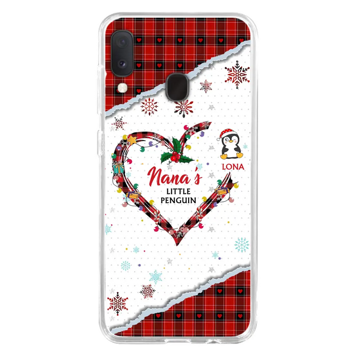 Personalized Christmas Nana Phone Case - Gift Idea For Grandma - Upto 10 Penguins -  Case For iPhone/Samsung