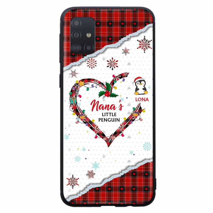 Personalized Christmas Nana Phone Case - Gift Idea For Grandma - Upto 10 Penguins -  Case For iPhone/Samsung