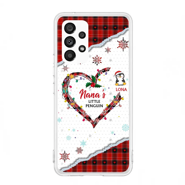 Personalized Christmas Nana Phone Case - Gift Idea For Grandma - Upto 10 Penguins -  Case For iPhone/Samsung