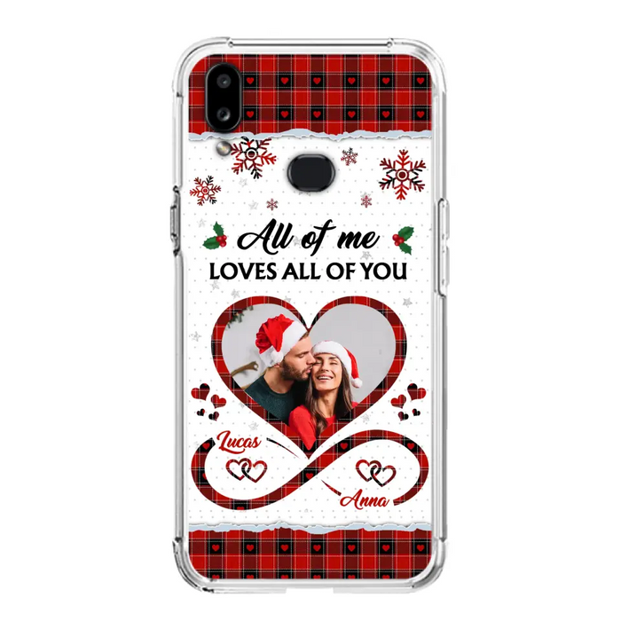 Custom Personalized Couple Christmas Phone Case - Gift Idea For Couple/ Him/ Her - Upload Photo - All Of Me Loves All Of You - Case For iPhone/Samsung