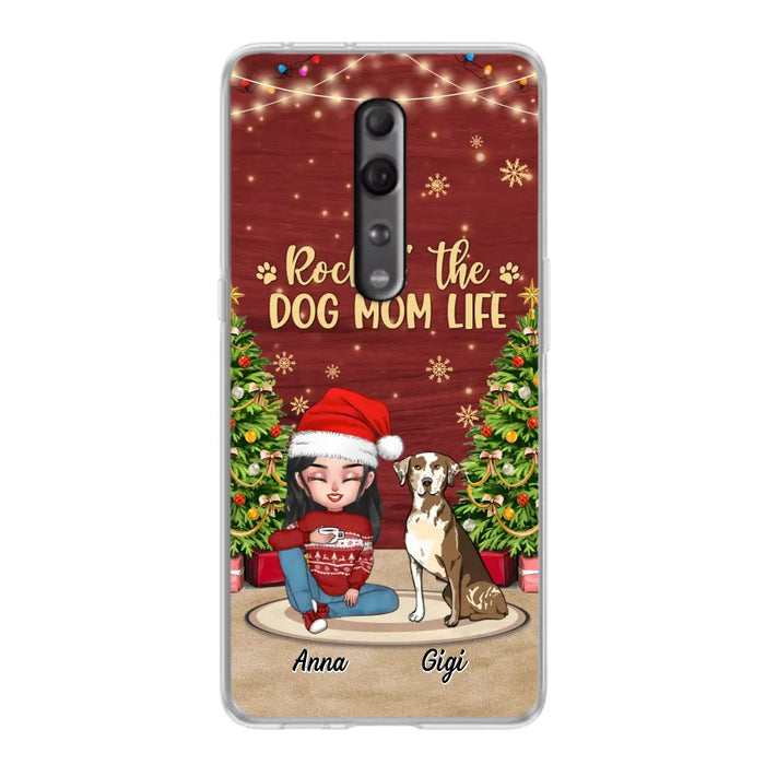 Custom Personalized Dog Mom Phone Case - Christmas Gift Idea For Dogs Lovers - Upto 4 Dogs - Rockin' The Dog Mom Life - Case For Xiaomi/ Oppo/ Huawei