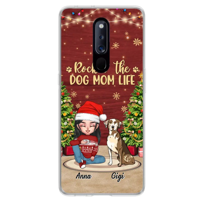 Custom Personalized Dog Mom Phone Case - Christmas Gift Idea For Dogs Lovers - Upto 4 Dogs - Rockin' The Dog Mom Life - Case For Xiaomi/ Oppo/ Huawei