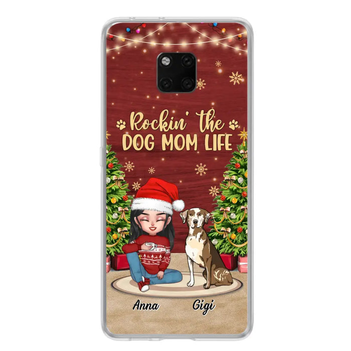 Custom Personalized Dog Mom Phone Case - Christmas Gift Idea For Dogs Lovers - Upto 4 Dogs - Rockin' The Dog Mom Life - Case For Xiaomi/ Oppo/ Huawei