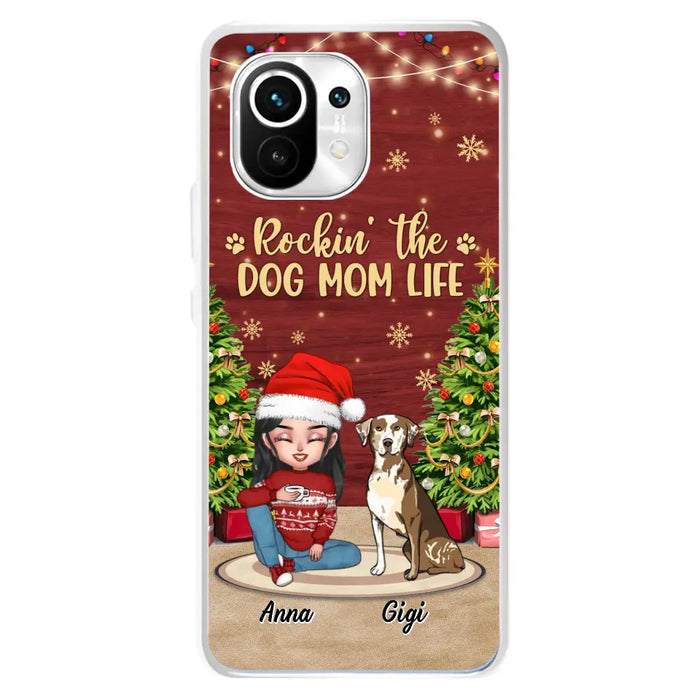 Custom Personalized Dog Mom Phone Case - Christmas Gift Idea For Dogs Lovers - Upto 4 Dogs - Rockin' The Dog Mom Life - Case For Xiaomi/ Oppo/ Huawei