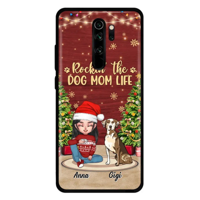 Custom Personalized Dog Mom Phone Case - Christmas Gift Idea For Dogs Lovers - Upto 4 Dogs - Rockin' The Dog Mom Life - Case For Xiaomi/ Oppo/ Huawei