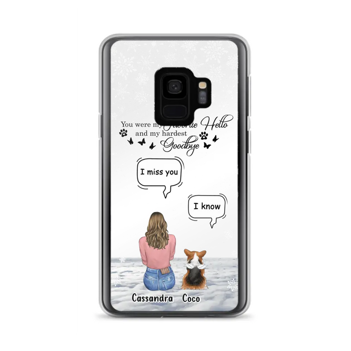 Personalized Pet Phone Case - Upto 4 Pets - Gift Idea For Couple/Dog/Cat Lover - You Were My Favorite Hello And My Hardest Goodbye - Case For iPhone/Samsung