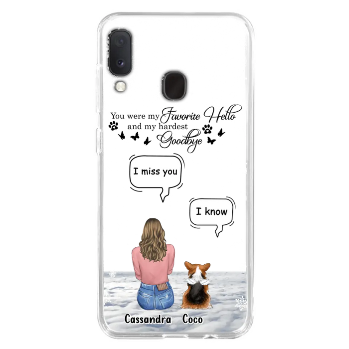 Personalized Pet Phone Case - Upto 4 Pets - Gift Idea For Couple/Dog/Cat Lover - You Were My Favorite Hello And My Hardest Goodbye - Case For iPhone/Samsung