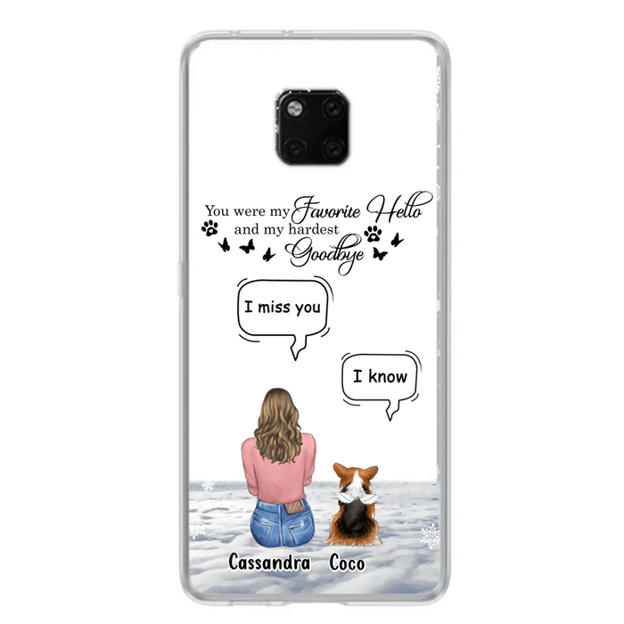 Personalized Pet Phone Case - Upto 4 Pets - Gift Idea For Couple/Dog/Cat Lover - You Were My Favorite Hello And My Hardest Goodbye - Case For Oppo/Xiaomi/Huawei