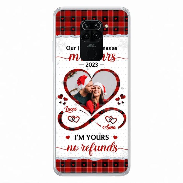 Custom Personalized Couple Photo Phone Case - Christmas Gift Idea For Couple/ Him/ Her - Our 1st Christmas As Mr & Mrs - Case For Oppo/ Xiaomi/ Huawei