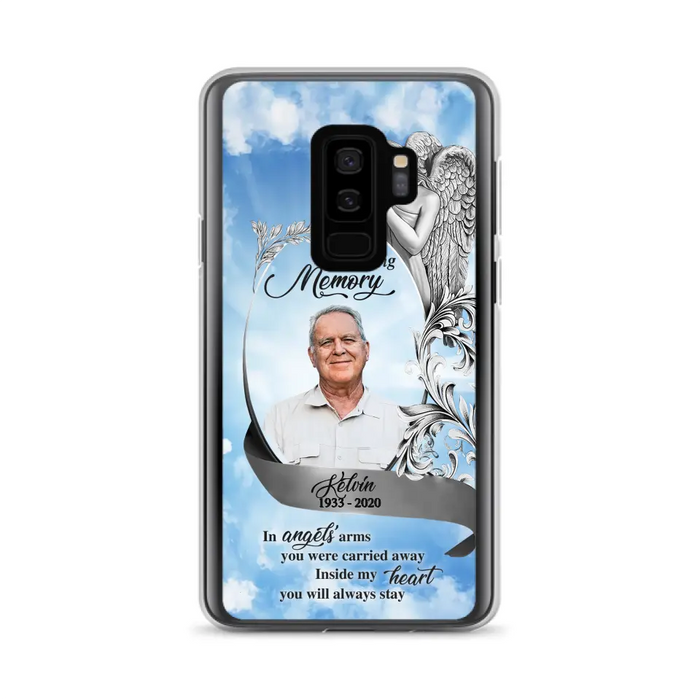 Custom Personalized Memorial Photo Phone Case - Memorial Gift Idea for Family - Inside My Heart You Will Always Stay - Case For iPhone/Samsung