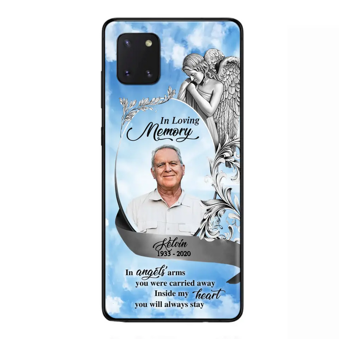 Custom Personalized Memorial Photo Phone Case - Memorial Gift Idea for Family - Inside My Heart You Will Always Stay - Case For iPhone/Samsung