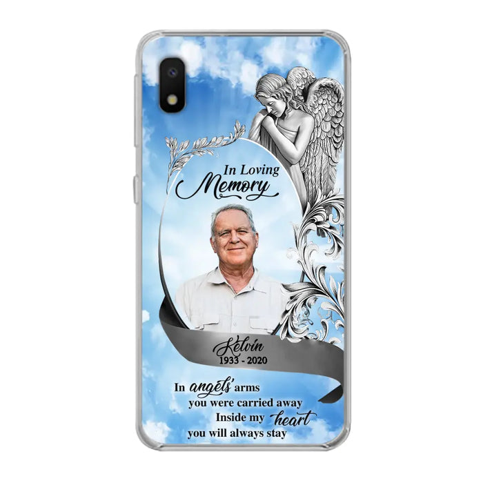 Custom Personalized Memorial Photo Phone Case - Memorial Gift Idea for Family - Inside My Heart You Will Always Stay - Case For iPhone/Samsung