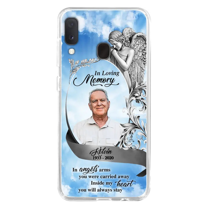 Custom Personalized Memorial Photo Phone Case - Memorial Gift Idea for Family - Inside My Heart You Will Always Stay - Case For iPhone/Samsung