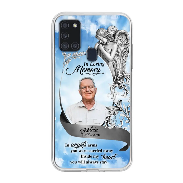 Custom Personalized Memorial Photo Phone Case - Memorial Gift Idea for Family - Inside My Heart You Will Always Stay - Case For iPhone/Samsung