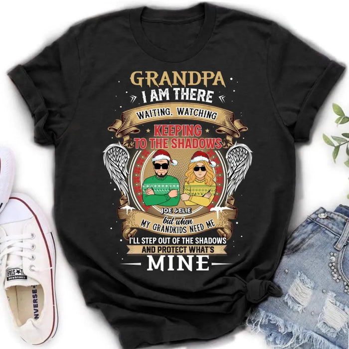 Personalized Grandpa Shirt/Hoodie - Christmas Gift Idea For Grandpa From Grandkids - Grandpa I Am There Waiting