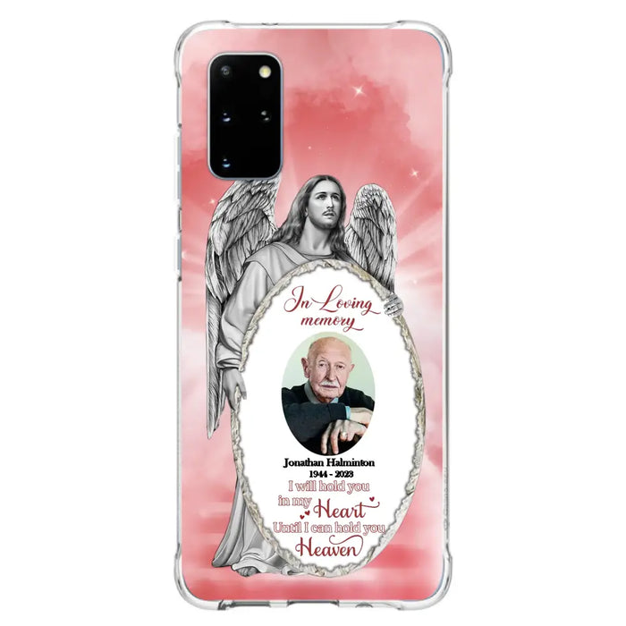 Custom Personalized Jesus Christ Memorial Photo Phone Case - Memorial Gift Idea For Family Member - I Will Hold You in My Heart Until I Can Hold You in Heaven - Case For iPhone/Samsung