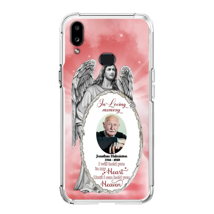 Custom Personalized Jesus Christ Memorial Photo Phone Case - Memorial Gift Idea For Family Member - I Will Hold You in My Heart Until I Can Hold You in Heaven - Case For iPhone/Samsung