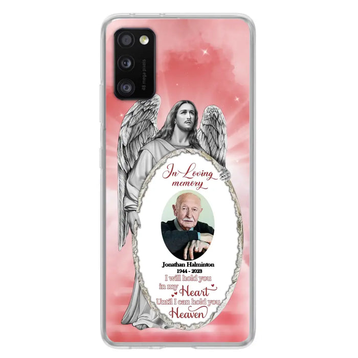 Custom Personalized Jesus Christ Memorial Photo Phone Case - Memorial Gift Idea For Family Member - I Will Hold You in My Heart Until I Can Hold You in Heaven - Case For iPhone/Samsung