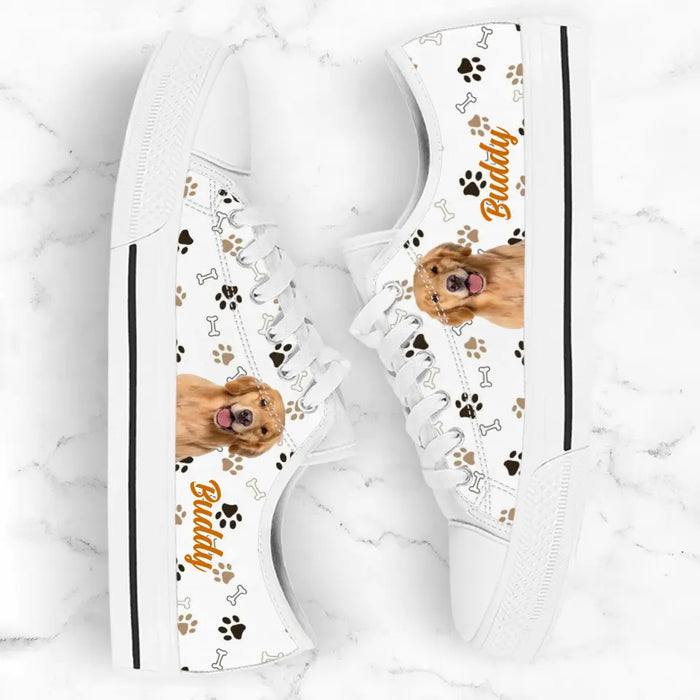 Custom Personalized Dog Photo Sneakers - Gift Idea For Dog Lovers