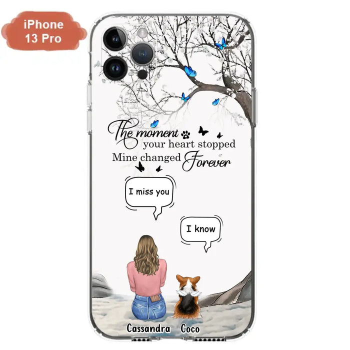 Personalized Pet Phone Case - Upto 4 Pets - Gift Idea For Couple/Dog/Cat Lover - The Moment Your Heart Stopped Mine Changed Forever - Case For iPhone/Samsung