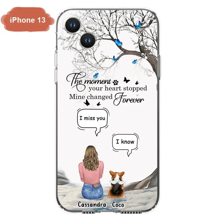 Personalized Pet Phone Case - Upto 4 Pets - Gift Idea For Couple/Dog/Cat Lover - The Moment Your Heart Stopped Mine Changed Forever - Case For iPhone/Samsung