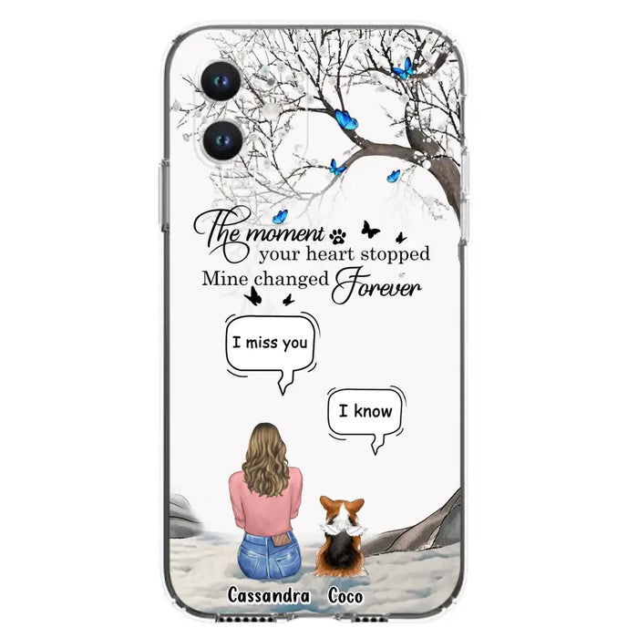 Personalized Pet Phone Case - Upto 4 Pets - Gift Idea For Couple/Dog/Cat Lover - The Moment Your Heart Stopped Mine Changed Forever - Case For iPhone/Samsung