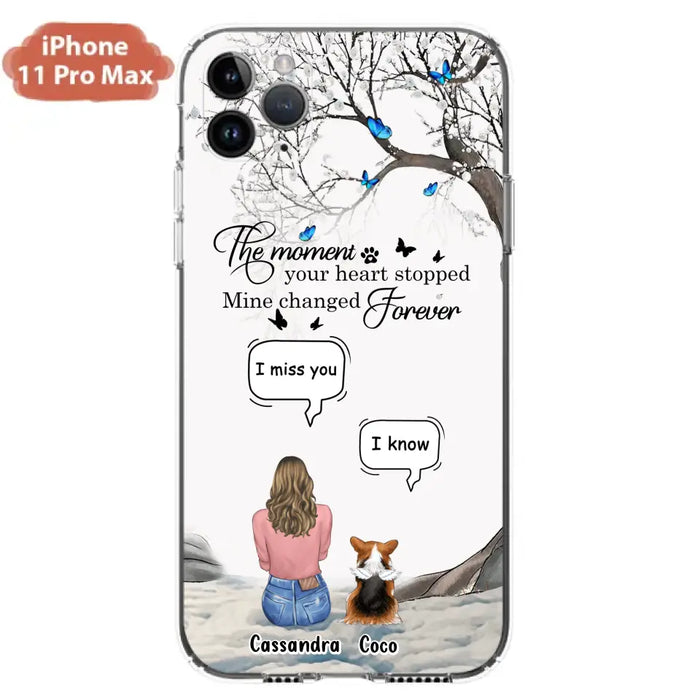 Personalized Pet Phone Case - Upto 4 Pets - Gift Idea For Couple/Dog/Cat Lover - The Moment Your Heart Stopped Mine Changed Forever - Case For iPhone/Samsung