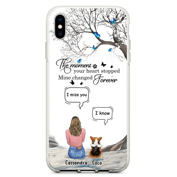 Personalized Pet Phone Case - Upto 4 Pets - Gift Idea For Couple/Dog/Cat Lover - The Moment Your Heart Stopped Mine Changed Forever - Case For iPhone/Samsung