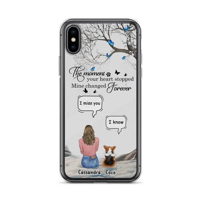 Personalized Pet Phone Case - Upto 4 Pets - Gift Idea For Couple/Dog/Cat Lover - The Moment Your Heart Stopped Mine Changed Forever - Case For iPhone/Samsung