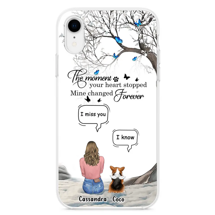 Personalized Pet Phone Case - Upto 4 Pets - Gift Idea For Couple/Dog/Cat Lover - The Moment Your Heart Stopped Mine Changed Forever - Case For iPhone/Samsung