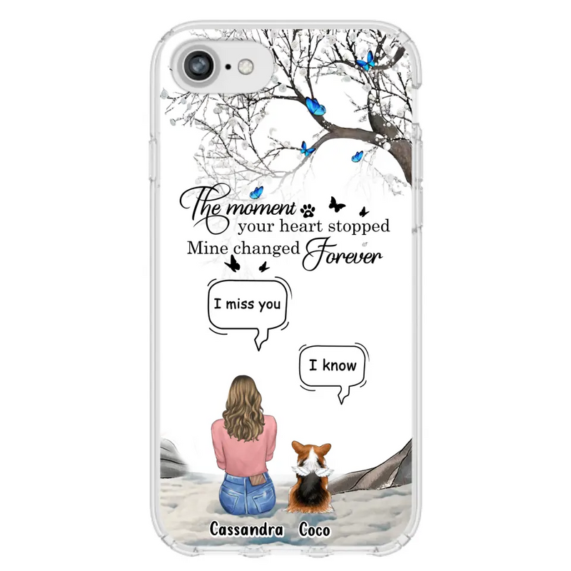 Personalized Pet Phone Case - Up to 4 Pets - Gift Idea For Couple/Dog/Cat Lover - The Moment Your Heart Stopped Mine Changed Forever - Case For iPhone/Samsung