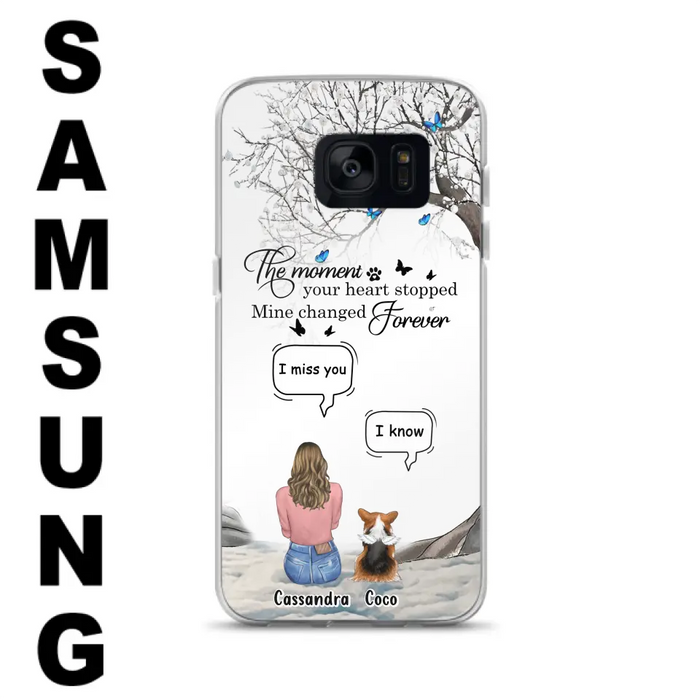 Personalized Pet Phone Case - Upto 4 Pets - Gift Idea For Couple/Dog/Cat Lover - The Moment Your Heart Stopped Mine Changed Forever - Case For iPhone/Samsung