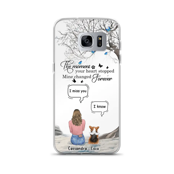 Personalized Pet Phone Case - Upto 4 Pets - Gift Idea For Couple/Dog/Cat Lover - The Moment Your Heart Stopped Mine Changed Forever - Case For iPhone/Samsung