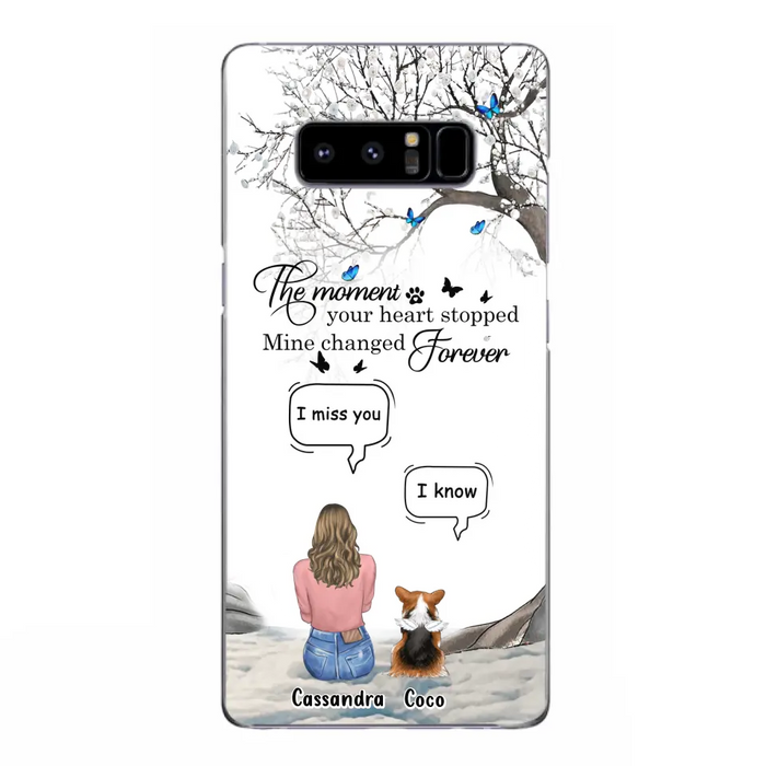 Personalized Pet Phone Case - Upto 4 Pets - Gift Idea For Couple/Dog/Cat Lover - The Moment Your Heart Stopped Mine Changed Forever - Case For iPhone/Samsung