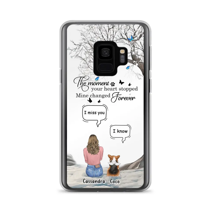 Personalized Pet Phone Case - Upto 4 Pets - Gift Idea For Couple/Dog/Cat Lover - The Moment Your Heart Stopped Mine Changed Forever - Case For iPhone/Samsung