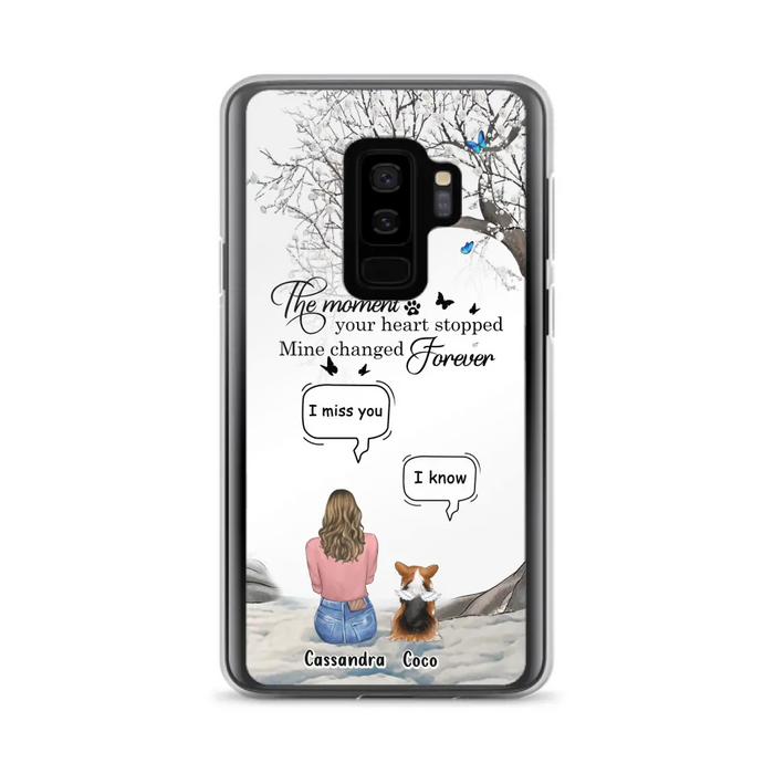 Personalized Pet Phone Case - Upto 4 Pets - Gift Idea For Couple/Dog/Cat Lover - The Moment Your Heart Stopped Mine Changed Forever - Case For iPhone/Samsung