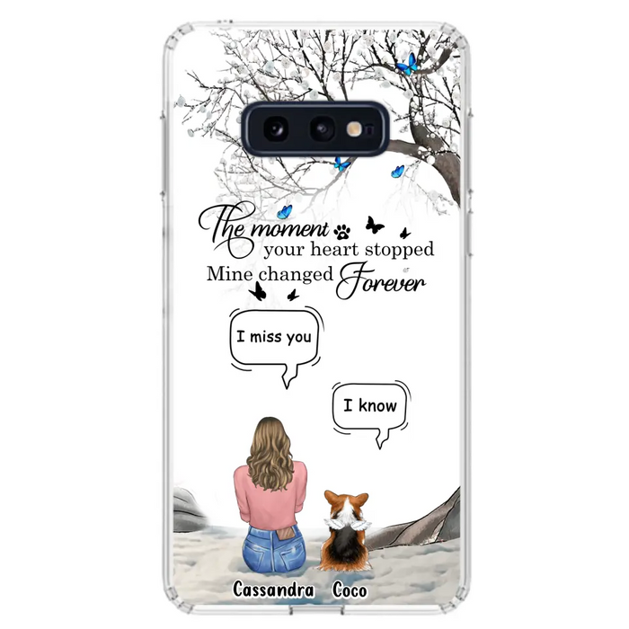 Personalized Pet Phone Case - Upto 4 Pets - Gift Idea For Couple/Dog/Cat Lover - The Moment Your Heart Stopped Mine Changed Forever - Case For iPhone/Samsung