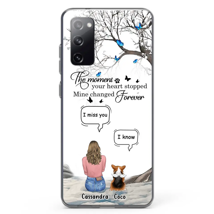 Personalized Pet Phone Case - Upto 4 Pets - Gift Idea For Couple/Dog/Cat Lover - The Moment Your Heart Stopped Mine Changed Forever - Case For iPhone/Samsung