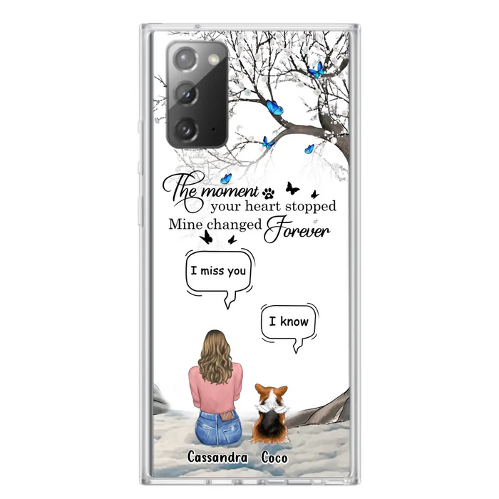 Personalized Pet Phone Case - Upto 4 Pets - Gift Idea For Couple/Dog/Cat Lover - The Moment Your Heart Stopped Mine Changed Forever - Case For iPhone/Samsung