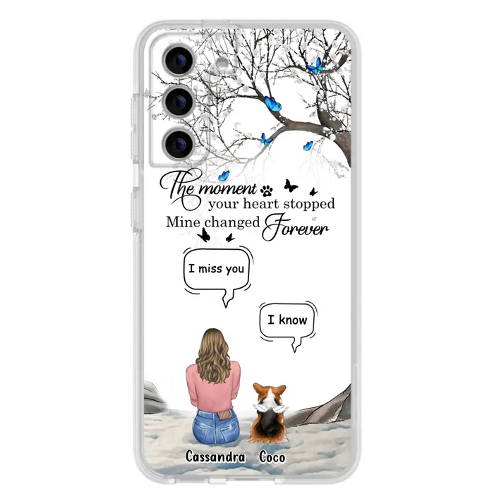 Personalized Pet Phone Case - Upto 4 Pets - Gift Idea For Couple/Dog/Cat Lover - The Moment Your Heart Stopped Mine Changed Forever - Case For iPhone/Samsung