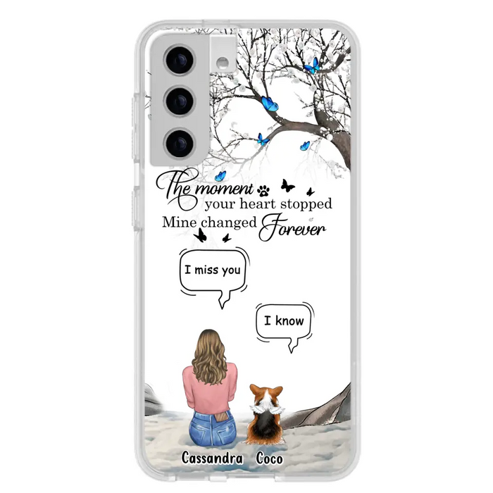 Personalized Pet Phone Case - Upto 4 Pets - Gift Idea For Couple/Dog/Cat Lover - The Moment Your Heart Stopped Mine Changed Forever - Case For iPhone/Samsung