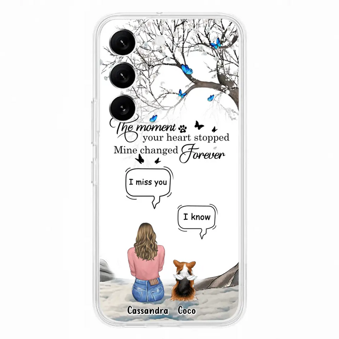 Personalized Pet Phone Case - Upto 4 Pets - Gift Idea For Couple/Dog/Cat Lover - The Moment Your Heart Stopped Mine Changed Forever - Case For iPhone/Samsung