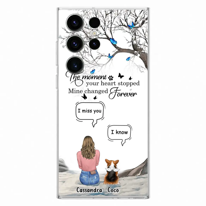 Personalized Pet Phone Case - Upto 4 Pets - Gift Idea For Couple/Dog/Cat Lover - The Moment Your Heart Stopped Mine Changed Forever - Case For iPhone/Samsung