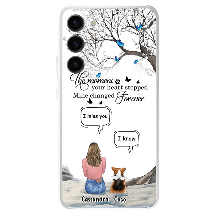 Personalized Pet Phone Case - Upto 4 Pets - Gift Idea For Couple/Dog/Cat Lover - The Moment Your Heart Stopped Mine Changed Forever - Case For iPhone/Samsung